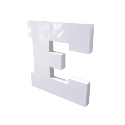 Modell ACRYLIC Leuchtbuchstaben aus Plexiglasblock